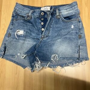 We The Free Blue Denim Shorts